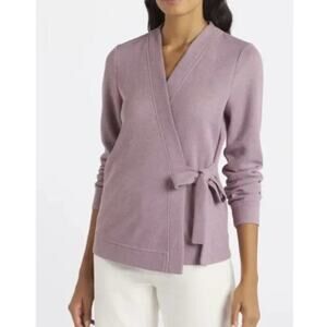 New with Tags BREA CANYON Jordyn Wrap Sweater Lavender SZ S